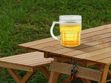 Clear Double-Layer Handled Drinking Mug Novelty Large Capacity Beverage Cup For Gathering Indoor V1369-AZ3-W-14759
