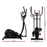 Everfit Exercise Bike Elliptical Cross Trainer Home Gym Fitness Machine LCD EB-F-MB-01-BK