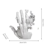 Hand Sculpture Decor, White Ornament, Creative Sculpture Cool Desk Decor Statue, Resin V1370-AZ4-04132