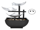 Indoor 3 Tier Relaxing Tabletop Fountain Flowing Water Ornament for Home Office Craft DecorationAU V1294-YM0710-3115210140012