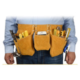 Leather Tool Belt with Pockets Adjustable Nylon Belt, 52 x 22 cm V1189-WXF-521-0031