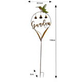 Garden' Stake w Hummingbird Bells 158cm V637-71672GDN
