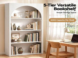 Artiss 4 Tier Bookshelf Arched Fluted Storage Display Cabinet Unit White FUR-S-BSHELF-ARC-WH-AB