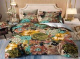 Black Bohemian Sorrento Heritage Quilt / Doona / Duvet Cover set V745-AQ043920K3