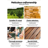 Gardeon Garden Decor Outdoor Ornament 2X Wooden Wagon Wheel GD-WHEEL-2X-CC