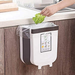 Hanging Trash Can Collapsible Small Garbage Waste Bin for Kitchen Cabinet Door V178-40972