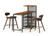 Artiss 3Pcs Bar Table and Stools Set Dining Table Solid Wood Kitchen Chairs Cafe Pub BA-TAB-SET-8782-4786