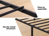 Artiss Bed Frame Single Size with Charging Station WAVE MBED-D-WAVE-S-BK