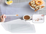 10 Piece Clear Placemat Set Washable Dining Table Mat Heat Resistant Plastic Protector Easy to Clean V1192-AZ-W-24166