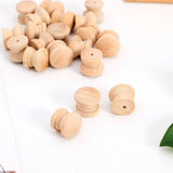 100Pcs Unfinished Wood Drawer Knobs with Pre Drilled Holes Rustic Cabinet Pulls V1369-AZ3-W-16570
