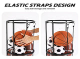 Everfit Vertical Ball Storage Rack with Wheels Sports Equipment Organiser BSR-A-MOUNT-CIR