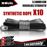 X-BULL Synthetic Dyneem Rope 5.5MM x 13M SK75 Car Tow Recovery Winch Cable Line V211-AUEB-XBSR002X10