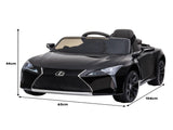Kahuna Licensed Lexus LC 500 Kids Electric Ride On Car - Black CAR-LEX-1618-BK