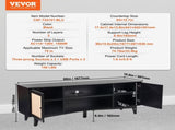 Rattan TV Stand for 75in TV, Boho TV Stand with Rattan Door, Entertainment Center with Build-in V952-TBDSJ66INCHEQ0NLRV3