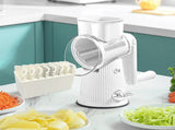 Multi-Function Rotary Vegetable Slicer & Grater - 5 Blade Types with Storage V888-ELOSUNG25747