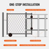 VEVOR Sliding Gate Kit 6” Sliding Rollers for Connect Tracks Max.600LBS V952-HLHMWJTJJLS0FDMU6V0