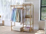 Open Wardrobe Clothes Rail Rack Hanging Garment Heavy Duty Organizer Coat Shelf V767-ZJJ217-G1