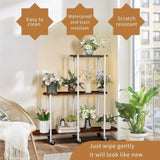 Plant Stand with Wheels Indoor Outdoor Flower Rack Display V178-66987