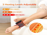 2-Pack Grey Wireless Rechargeable Heated Ankle Massager - 3 Heat Levels & 3 Vibrating Intensities V888-ELOSUNG49731