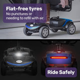 EQUIPMED FreeRoam Mid-Sized Lithium Fast Easy Charge Mobility Scooter, Blue V219-HMBMSCEQ3LBA