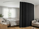 Artiss Room Divider Curtain Ceiling Mounted Track Sets Flexible Black RD-D-254X213-BK