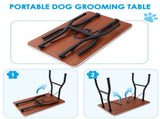 Adjustable Pet Grooming Table for Australian Cattle Dog, Foldable V178-66891