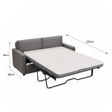 RAY 2 Seater Sofa bed with Separate Foam Mattress- Dark grey V606-FURNI-SOF-T353-RAY-DG