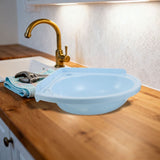 Sky Wall Mounted Bathroom Sink Basin with Space-Saving Design for Compact Home Bathrooms V1366-AZ2-W-20408