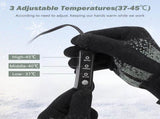 USB Heated Gloves, Winter Warm Heated Gloves Touchscreen Gloves Hand Warmers Work Gloves Unisex V1259-DP01-A-4125