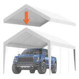 VEVOR Carport Replacement Canopy Cover 10 x 20 ft, Garage Top Tent Shelter Tarp Heavy-Duty V952-CKPB10X20FTD1VXCBV0