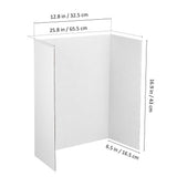 Large White Trifold Project Boards, 4-Pack Poster Display Boards for School, Presentation, and Art V1192-AZ-W-27067