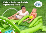 Bestway Inflatable Alligator Kids Play Pool with Slide 234cmx163cm Green BW-POOL-PLAY-53169