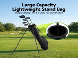 Everfit Golf Stand Bag Lightweight Sunday Pitch And Putt Bag Black GOLF-B-BAG-LIGHT-A-BK