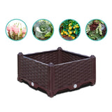 SOGA 80cm Raised Planter Box Vegetable Herb Flower Outdoor Plastic Plants Garden Bed with Legs PLANTBOX2E