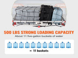 49.4 x 22.4 x 7.1 in Hitch Cargo Carrier, 500lb Capacity Trailer Hitch Mount Aluminum Cargo Basket, V952-CHXLK47206500F92QV0