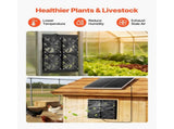 Solar Powered Fan, 25W Solar Panel with 4 Fans, Adjustable Solar Panel Angle, 2668 RPM High-Speed, V952-KQWSXHFJDTYN5TENT001Y3