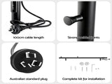 Devanti Heated Towel Rail with Timer Vertical Electric Heater Warmer Rack Black TW-C-109W-1T-BK