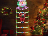 Santa Climbing Light Cute Decorative Xmas Ladder Light for Wall Tree Yard Garden V1294-YM0901-3115240080711