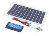 Solar Panel Kit 50W 18V with MPPT Waterproof Charge Controller 3meter Battery Clamp for Outdoor RV V1294-YM0710-3111230293011