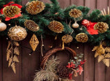 20Pcs Gold Pine Cones Decorations Gold Pinecones Ornaments with Pick for Craft Artificial V1370-AZ4-14926