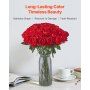 60-Piece Bulk Artificial Red Foam Roses, Real-Looking Faux Flower Stems for DIY Wedding Bouquets, V767-VVR-RZMGHSHS60PCJZU97001V0