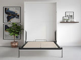 King-single Wall Bed in White Space Saving Murphy Bed Kit with Black Door Handle V63-953891