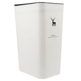 White Multipurpose Press-Top Garbage Can, Large Capacity PP Trash Bin for Home Use V1192-AZ-W-30473