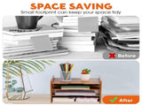 1Set File Organizer Wood Desk Modern Design for Office Home Workspace 35.4x9.8x8.7in V1192-AZ-W-26905