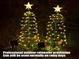 Solar Christmas Tree Lights Outdoor, 8 Lighting Modes Warm White LED Garden Stake Light, Waterproof V1369-AZ3-W-21558