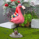 Garden Gnome Statue Outdoor Fun Garden Gnome Riding Flamingo Lawn Patio Artist Home Cozy Fun Resin V1370-AZ4-06501