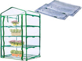2 Pcs 4 Tier Greenhouse Replacement Cover- 27 x 19 x 63 Inch Clear PVC Plant Greenhouse Cover with V1258-DP02-C-538