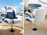 Seamanship Boat Seat Pedestal 34 - 46cm Adjustable Gas Lift 360 Degrees Swivel BS-PED-GL-3446-BK