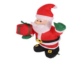 Christmas Inflatable Decoration 4FT Polyester Fiber Blow Up Father Christmas Holding A Gift for Xmas V1294-YM0901-3115230113411