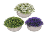 3PCS Artificial Potted Plant Fake Plants Realistic Round Base Long Lasting Easy Maintenance V1294-YM0710-3111230252811